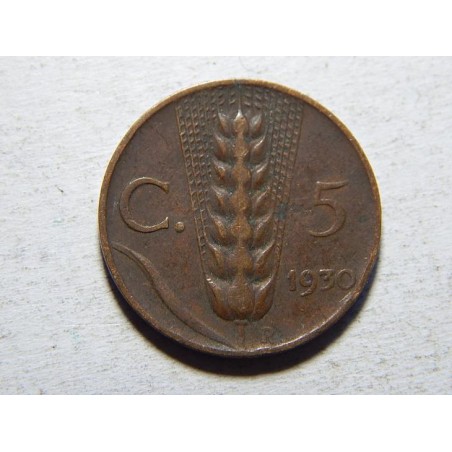 Itálie 5 Centesimi 1930 R VF č24379