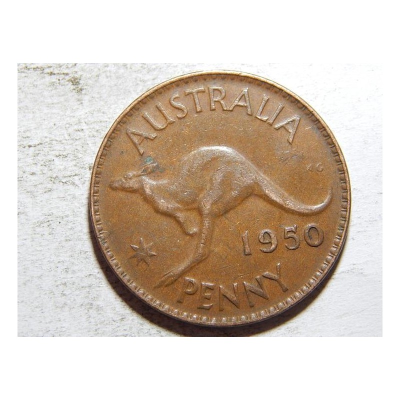 Austrálie 1 Penny 1950 (Melbourne) XF č38161 Austrálie 1 Penny 1950 (Melbourne) XF č38161
