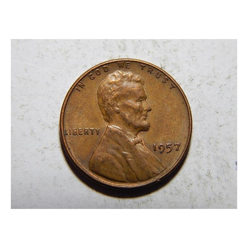 USA 1 Cent 1957 XF č37083 USA 1 Cent 1957 XF č37083