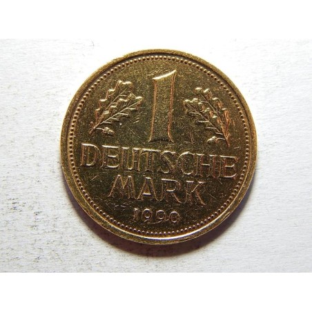 Německo BRD pozlacená 1 Mark 1990 A VF-XF č24441