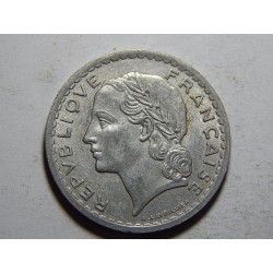 Francie 5 Francs 1945 (open 9) XF č27911