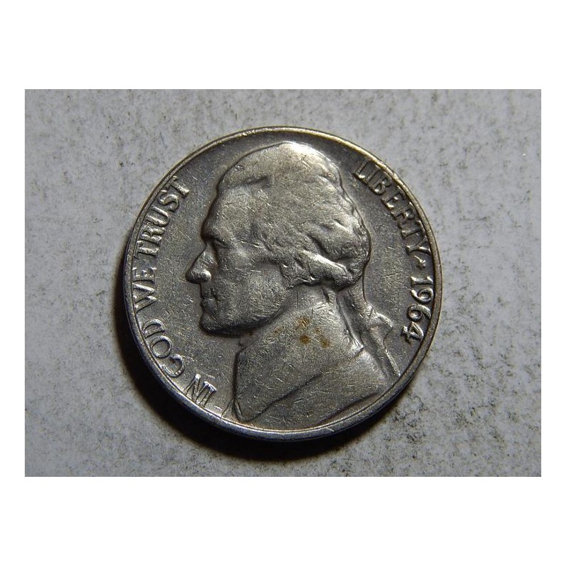 USA 5 Cents 1964 VF-XF č32758 USA 5 Cents 1964 VF-XF č32758