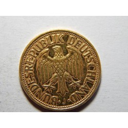 Německo BRD pozlacená 1 Mark 1950 J VF č24455