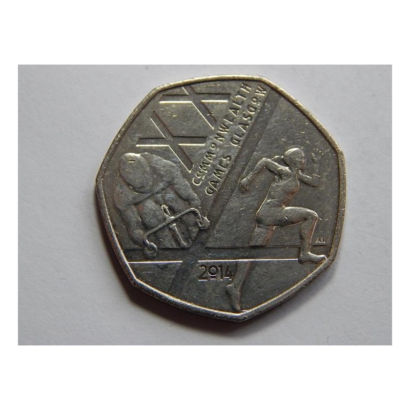 Anglie 50 Pence 2014 Commonwealth games UNC č31659 Anglie 50 Pence 2014 Commonwealth games UNC č31659