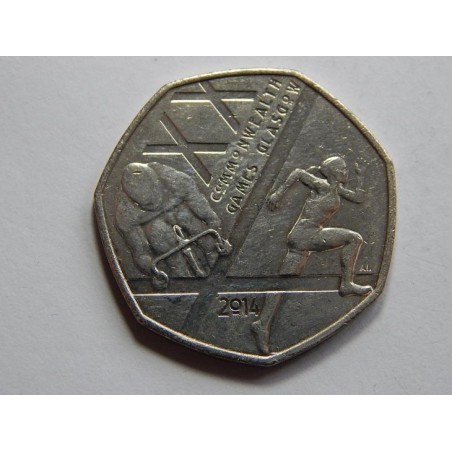 Anglie 50 Pence 2014 Commonwealth games UNC č31659