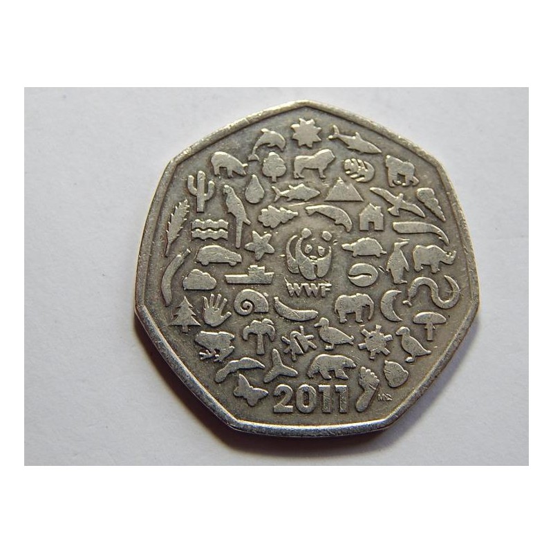 Anglie 50 Pence 2011 WWF XF-UNC č31720 Anglie 50 Pence 2011 WWF XF-UNC č31720