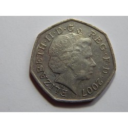Anglie 50 Pence 2007 Be Prepared XF č31807