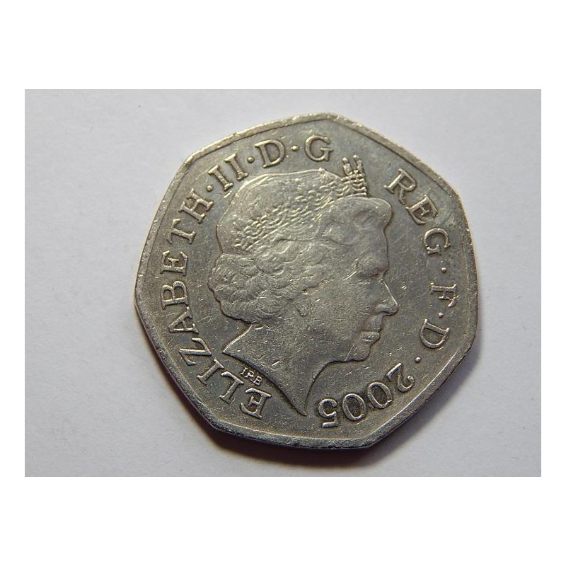 Anglie 50 Pence 2005 Saxon XF č31667 Anglie 50 Pence 2005 Saxon XF č31667
