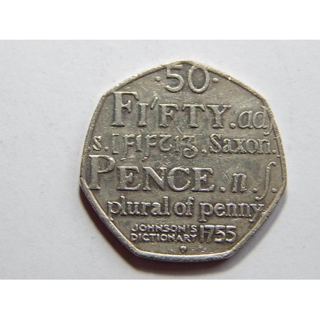 Anglie 50 Pence 2005 Saxon VF č31944