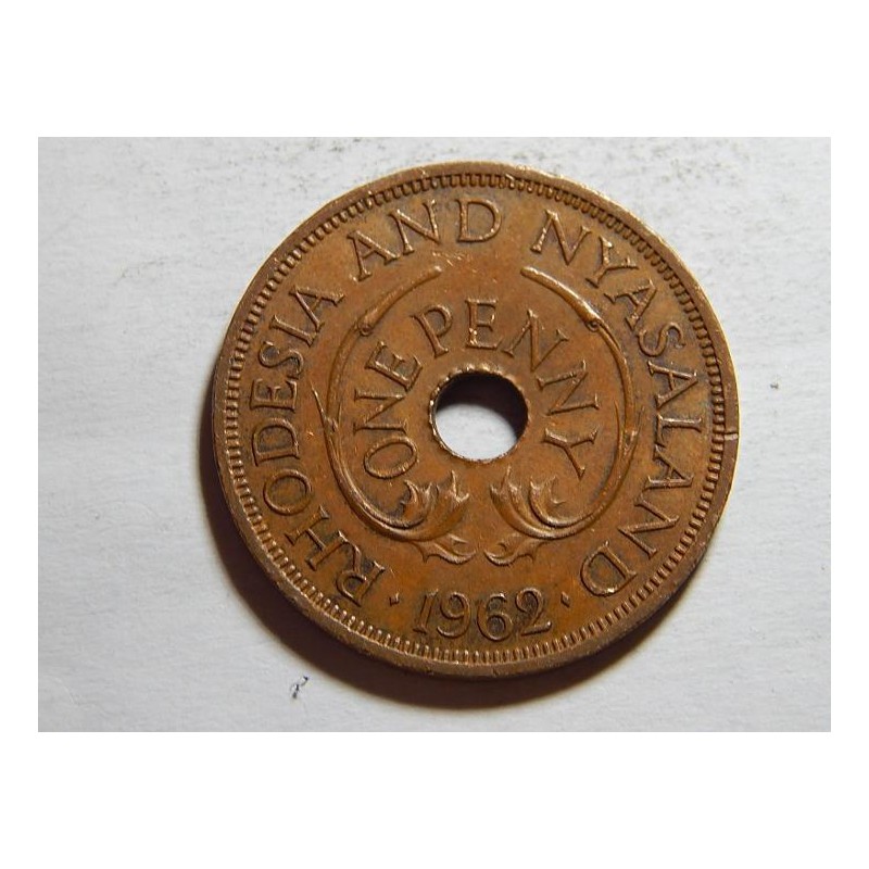 Rhodesia and Nyasaland 1 Penny 1962 XF č11226 Rhodesia and Nyasaland 1 Penny 1962 XF č11226
