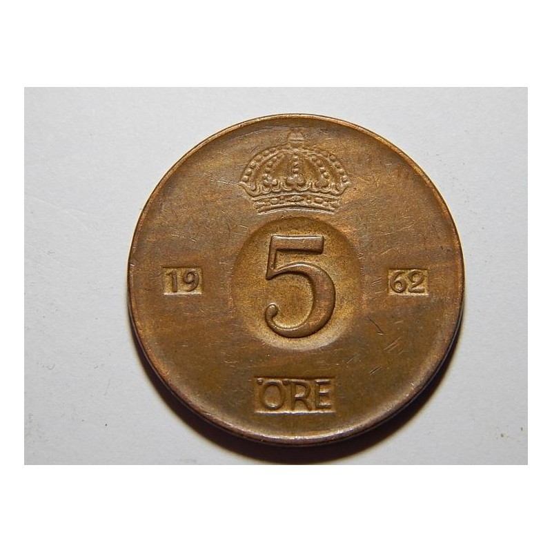 Švédsko 5 Öre 1962 U XF č20883 Švédsko 5 Öre 1962 U XF č20883