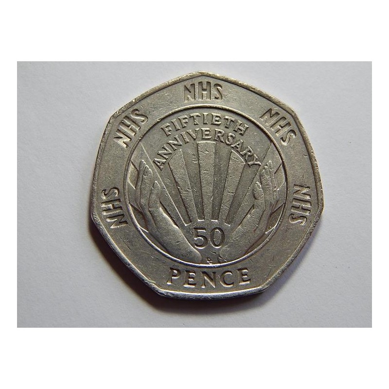Anglie 50 Pence 1998 NHS XF č31512 Anglie 50 Pence 1998 NHS XF č31512