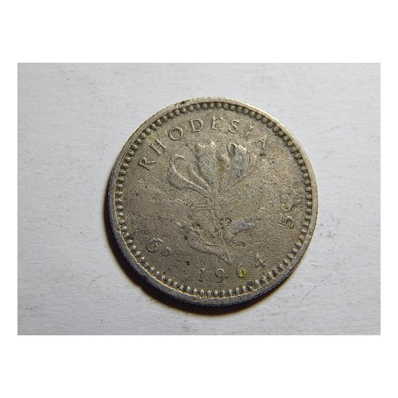 Rhodesia 5 Cents 1964 F-VF č11111 Rhodesia 5 Cents 1964 F-VF č11111