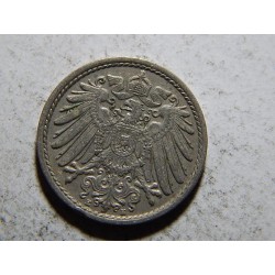 Německo Císařství 5 Pfennig 1914 E R XF č32890