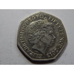 Anglie 50 Pence 2013 Benjamin Britten XF č21913