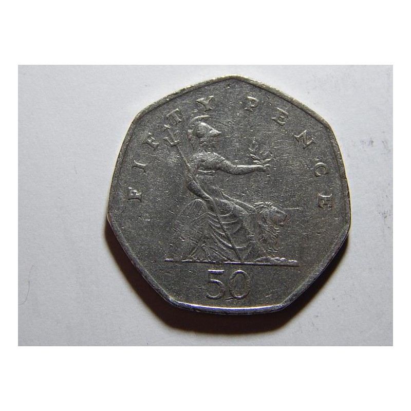 Anglie 50 Pence 1997 VF-XF č21557 Anglie 50 Pence 1997 VF-XF č21557