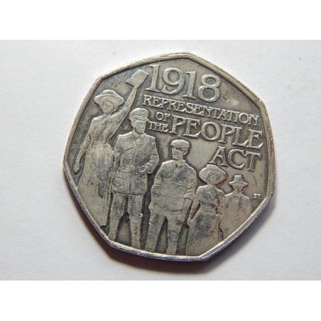 Anglie 50 Pence 2018 People Act 1918 UNC č31692
