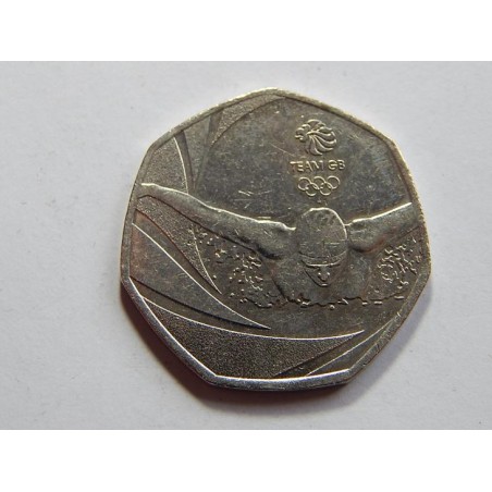 Anglie 50 Pence 2016 OH plavání UNC č31925
