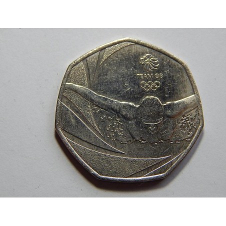 Anglie 50 Pence 2016 OH plavání UNC č31850