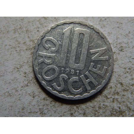 Rakousko 10 Gröschen 1981 XF č36292