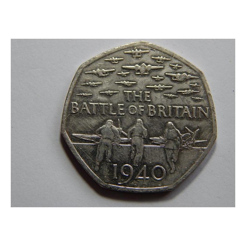 Anglie 50 Pence 2015 Battle of Britain UNC č31798 Anglie 50 Pence 2015 Battle of Britain UNC č31798