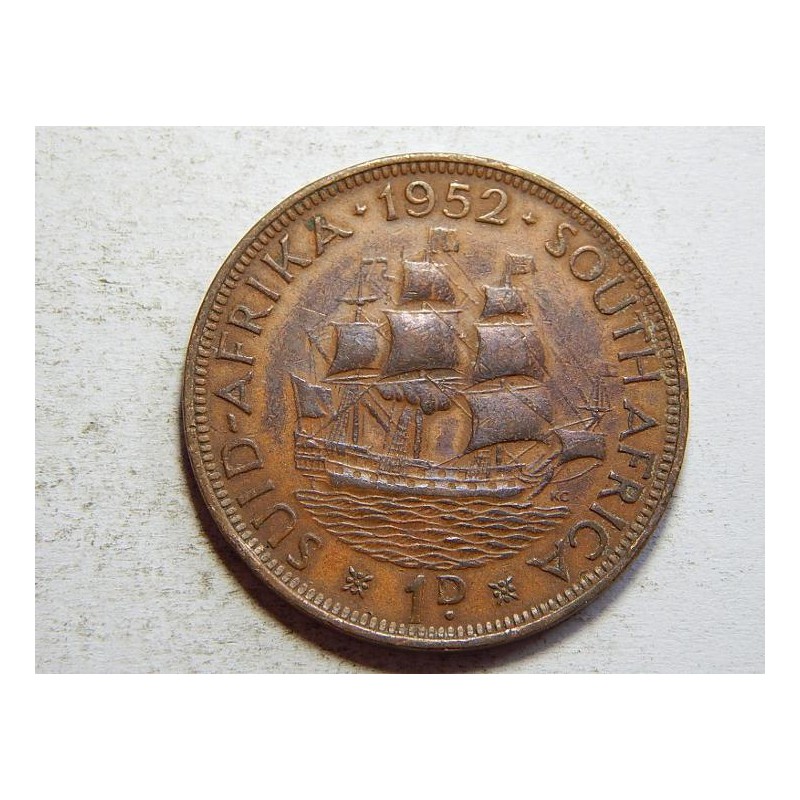 Jižní Afrika 1 Penny 1952 VF č36135 Jižní Afrika 1 Penny 1952 VF č36135