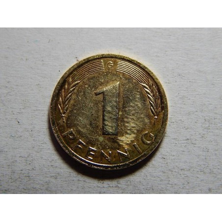 Německo BRD pozlacený 1 Pfennig 1991 G XF č25658