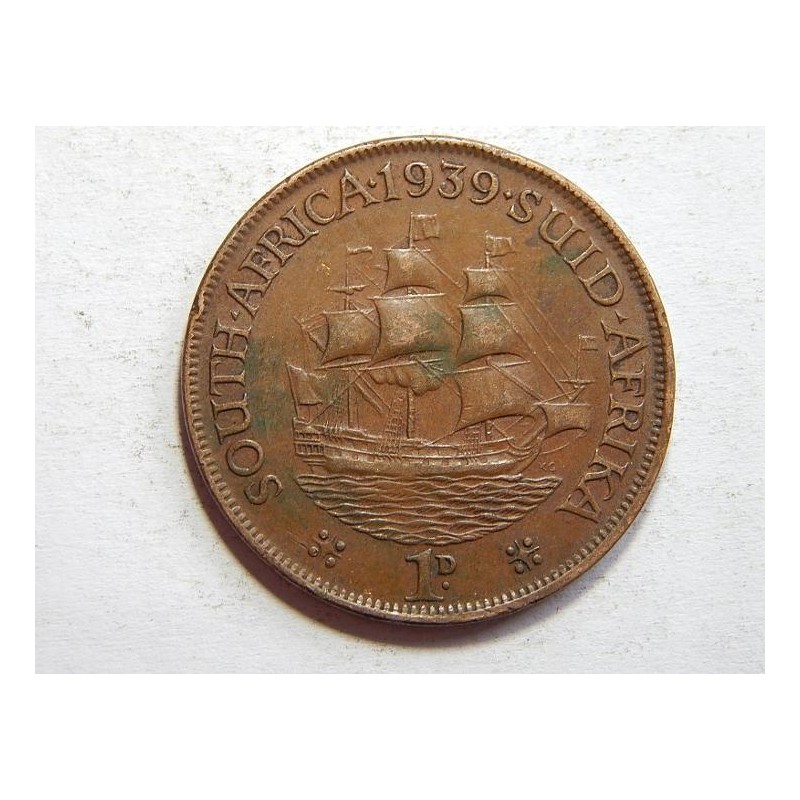 Jižní Afrika 1 Penny 1939 R XF č36063 Jižní Afrika 1 Penny 1939 R XF č36063