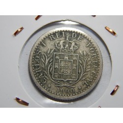 Portugalsko 100 Reis 1900 XF č00210