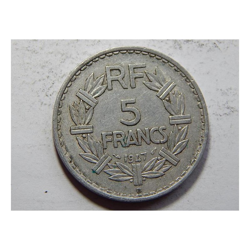 Francie 5 Francs 1947 B (close 9) XF č31189 Francie 5 Francs 1947 B (close 9) XF č31189