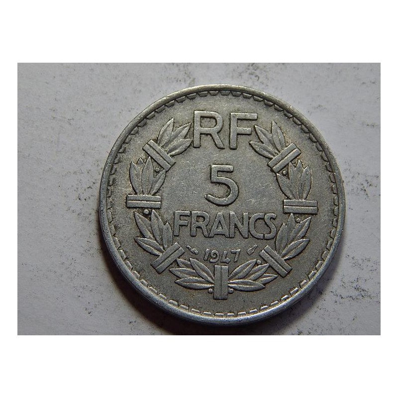 Francie 5 Francs 1947 (open 9) XF č31137 Francie 5 Francs 1947 (open 9) XF č31137
