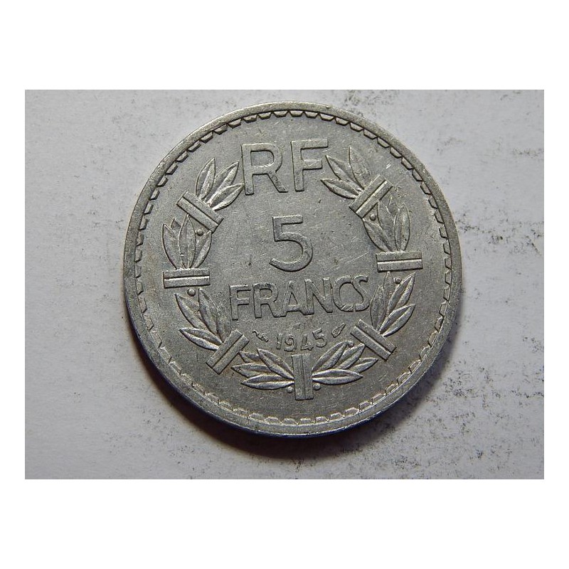 Francie 5 Francs 1945 (open 9) XF-UNC č31156 Francie 5 Francs 1945 (open 9) XF-UNC č31156