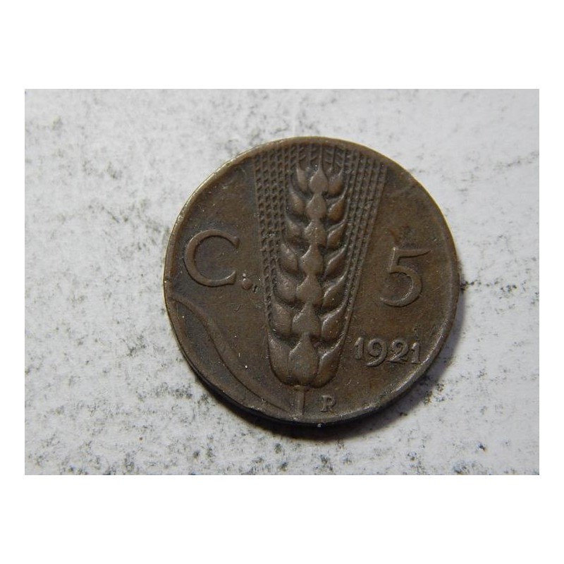 Italie 5 Centesimi 1921 VF č31339 Italie 5 Centesimi 1921 VF č31339