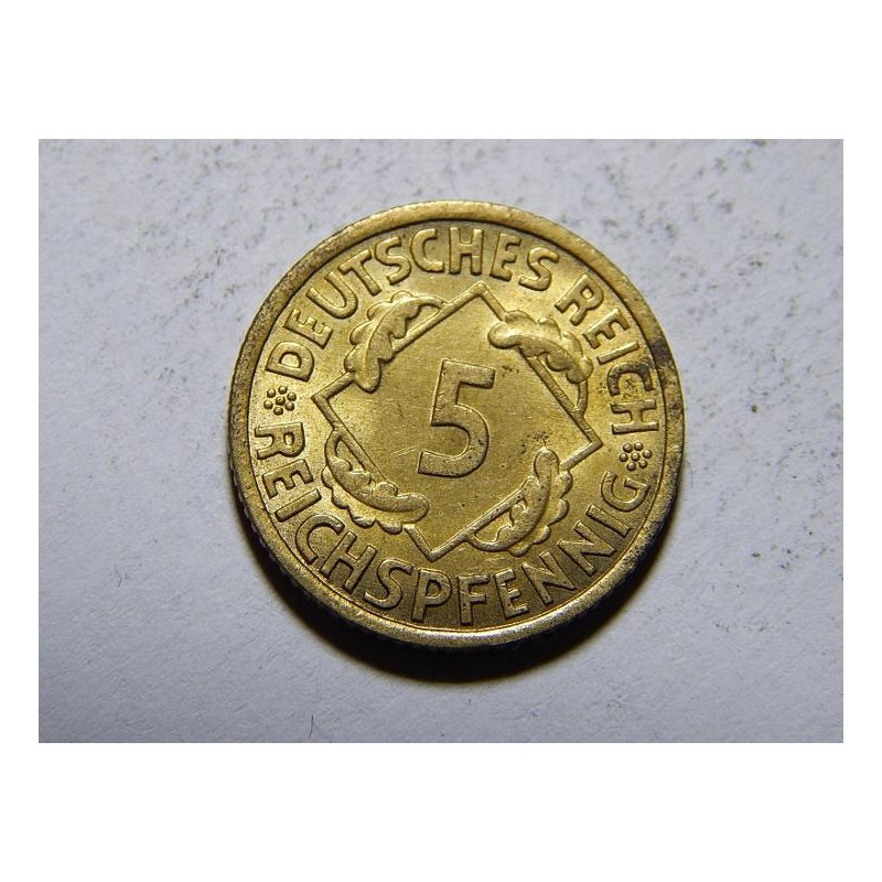 Německo Výmarsko 5 Reichspfennig 1935A UNC č30222