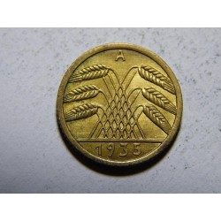 Německo Výmarsko 5 Reichspfennig 1935A UNC č30222