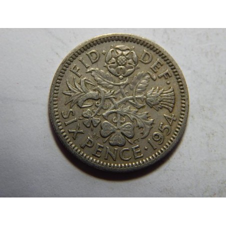 Anglie 6 Pence 1954 XF č21417