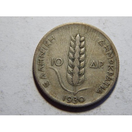 Řecko 10 Drachm 1930 Ag XF č21291