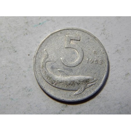 Itálie 5 Lire 1954 VF-XF č36868