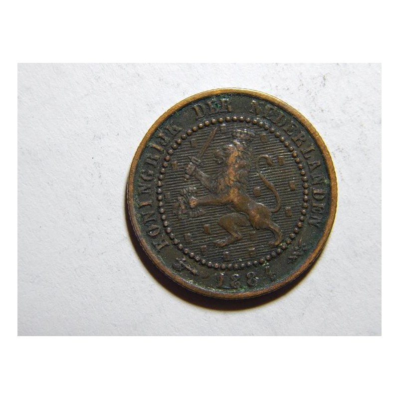 Nizozemí 1 Cent 1884 XF č31366 Nizozemí 1 Cent 1884 XF č31366
