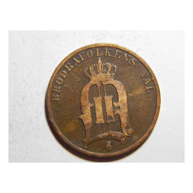 Švédsko 2 Öre 1882 VF-XF č31952 Švédsko 2 Öre 1882 VF-XF č31952