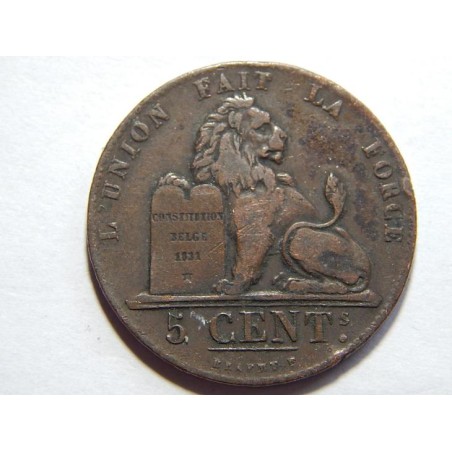 Belgie F. legenda 5 Cents 1837 XF č 00686