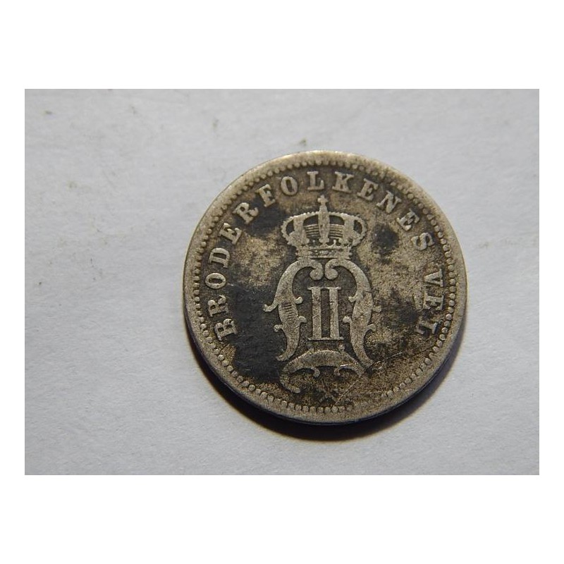 Norway 25 Ore 1876 Ag F-VF č00689 Norway 25 Ore 1876 Ag F-VF č00689