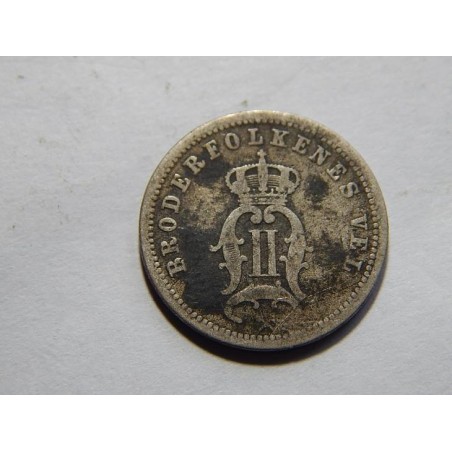 Norway 25 Ore 1876 Ag F-VF č00689