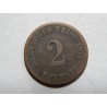 Germany Empire 2 Pfennig 1875 C F-VF č10016