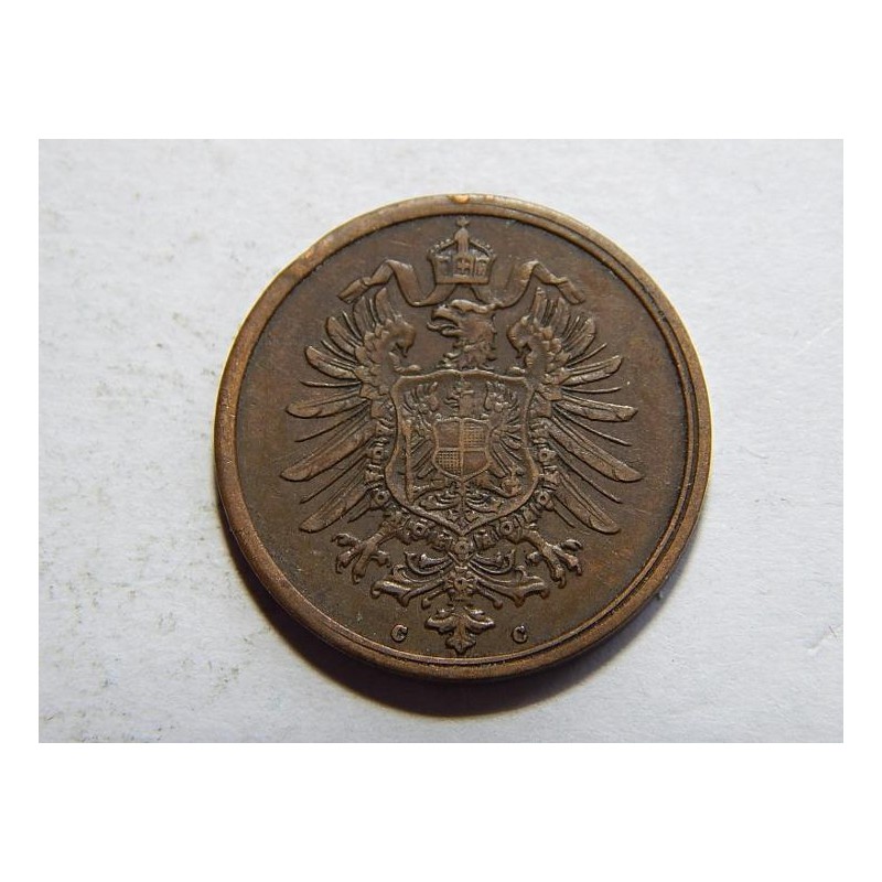 Germany Empire 2 Pfennig 1875 C XF-UNC č10077 Germany Empire 2 Pfennig 1875 C XF-UNC č10077