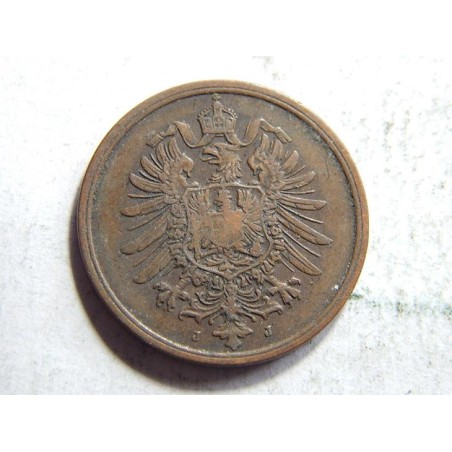 Germany Empire 2 Pfennig 1875 J VF-XF č10460