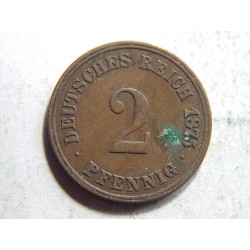 Germany Empire 2 Pfennig 1875 J VF-XF č10460