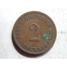 Germany Empire 2 Pfennig 1875 J VF-XF č10460