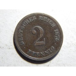 Germany Empire 2 Pfennig 1875 J XF č10130