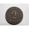 Germany Empire 2 Pfennig 1876 B VF-XF č10007
